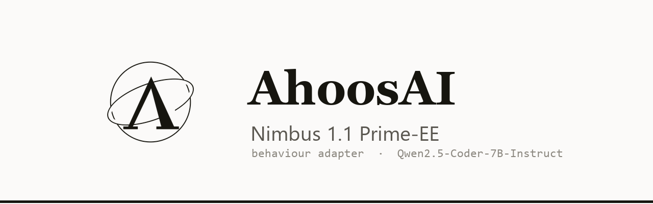AhoosAI — Nimbus 1.1 Prime-EE